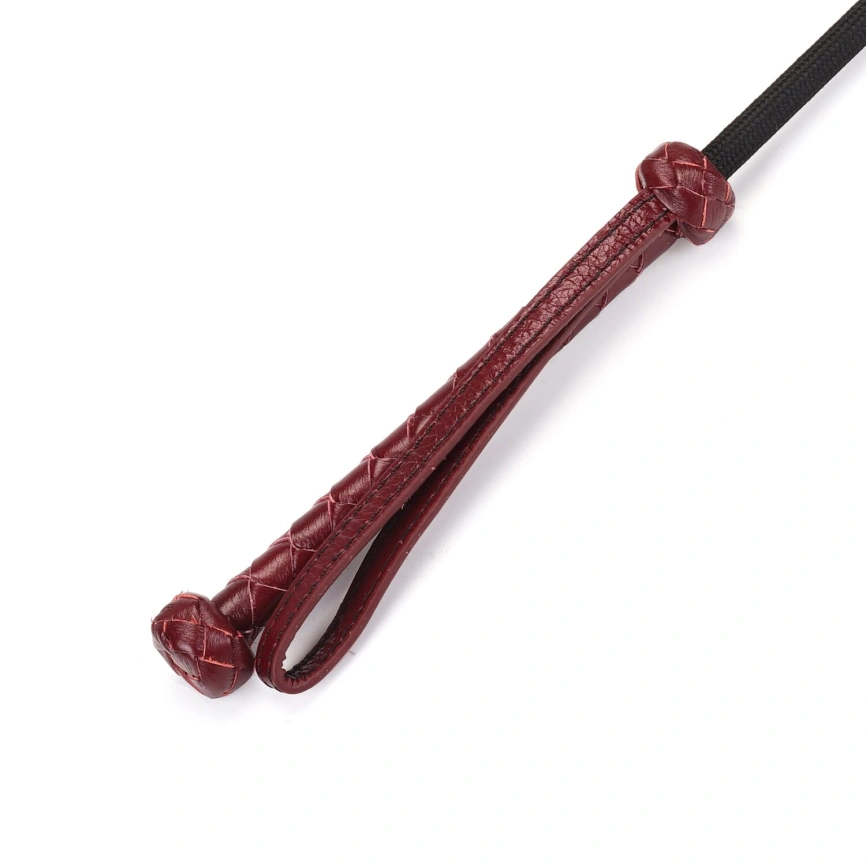 Шлепалка-сердечко Liebe Seele Wine Red Riding Crop with Heart-Shape Tip, натуральная кожа фото 2