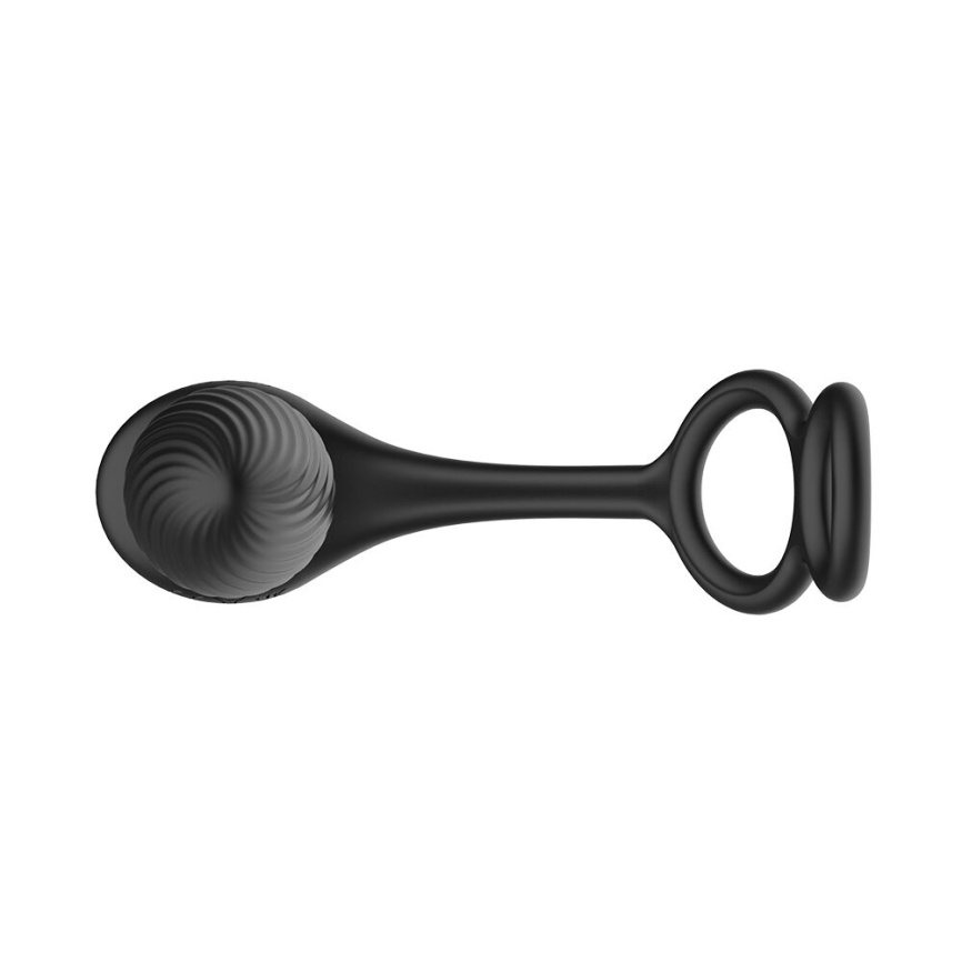Анальна вібропробка Nexus Tornado Cock and Ball Ring обертання+вібрація, ерекційне кільце, пульт фото 7
