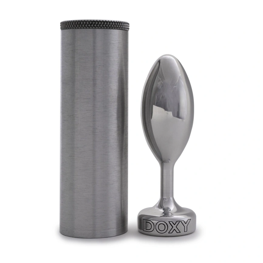 Металлическая анальная пробка DOXY Butt Plug SMOOTH, гладкая, диаметр 3,3 см фото 3