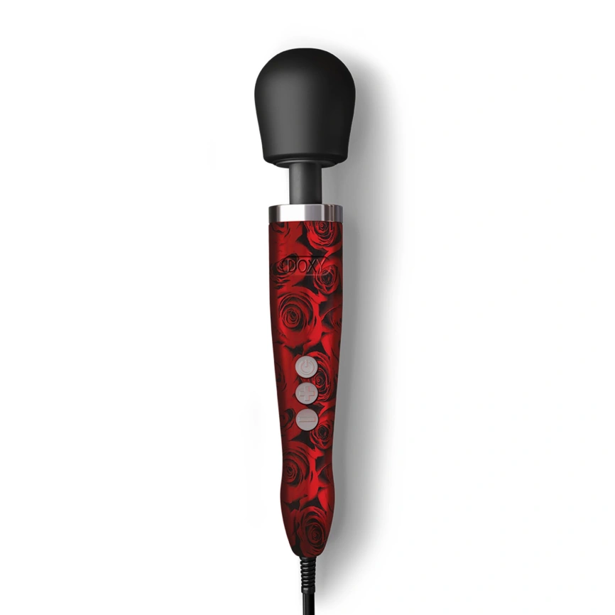 Вибромассажер DOXY Die Cast ROSE PATTERN, очень мощный, питание 220В, металлический корпус фото 2