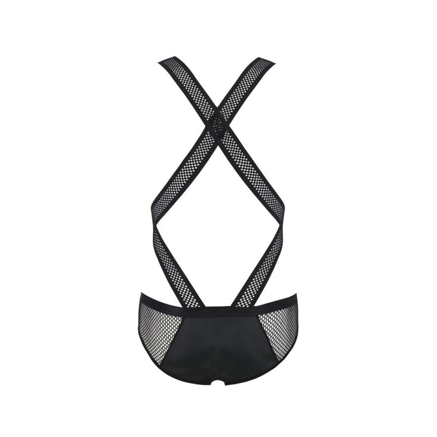 Чоловіче еротичне сітчасте боді Passion 045 VICTOR L/XL Black, екошкіра, сітка фото 12