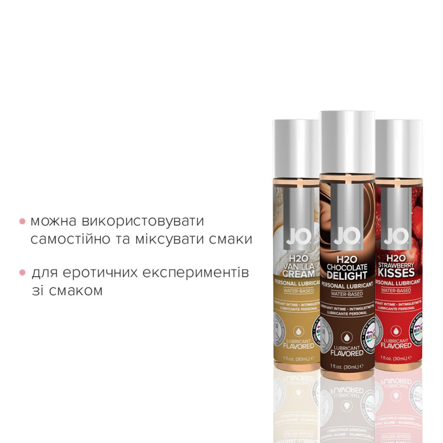 Набір JO Tri-Me Triple Pack — Neapolitan (3×30 мл) три різні смаки оральних змазок фото 2