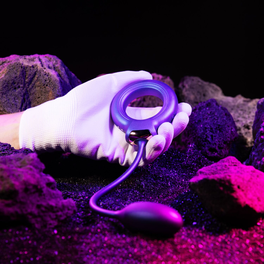 Ерекційне віброкільце з віброяйцем Hueman - Eclipse Anal Vibrator фото 10
