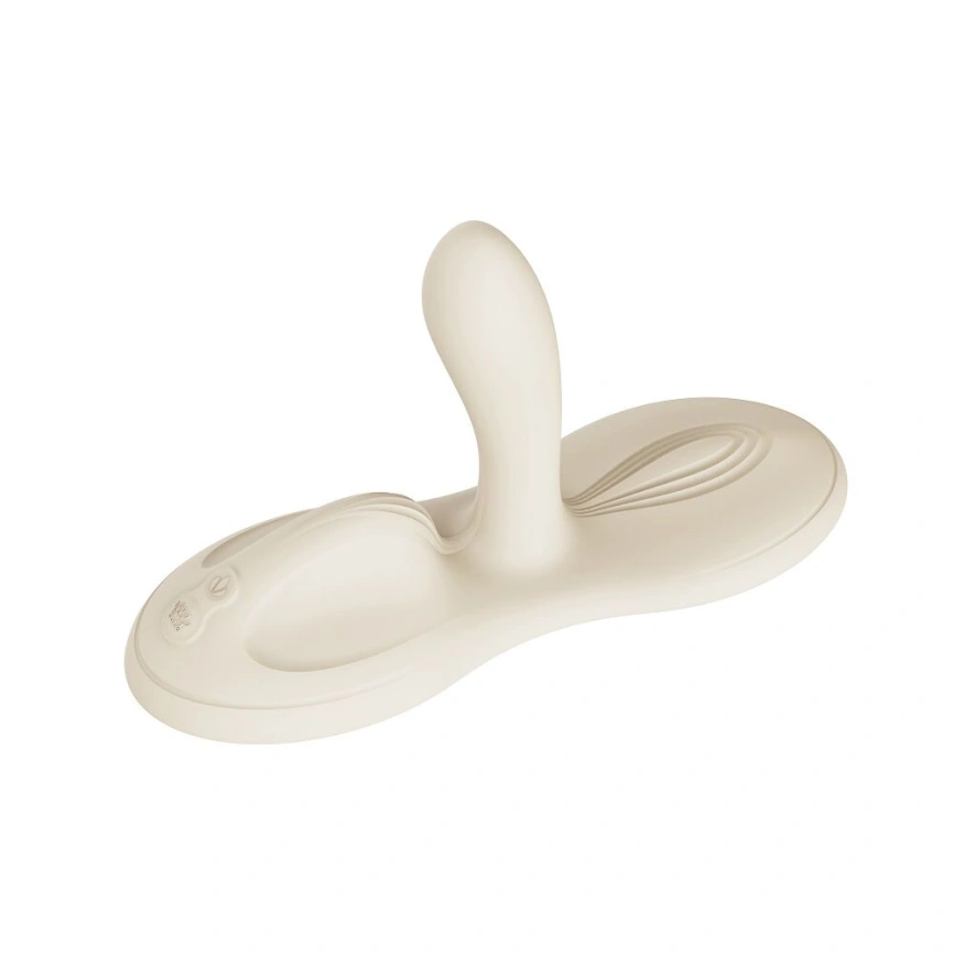 Sit-on-top смарт-вибратор Zalo – Flora Smart Vibrating Pad Ivory White, 9 моторов фото 1