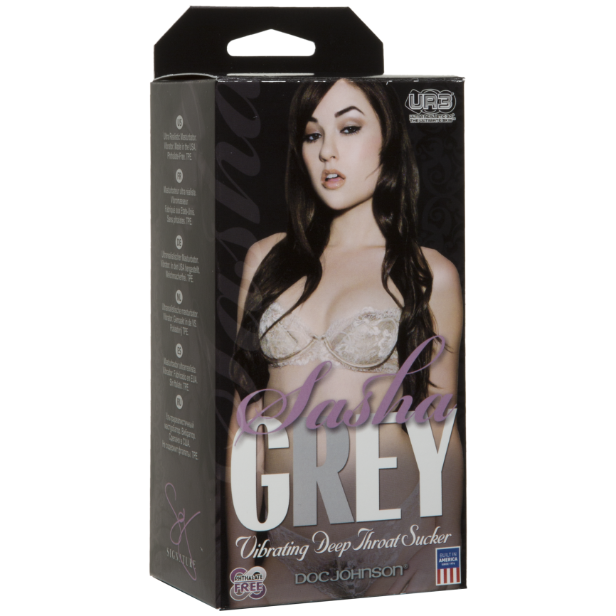 Вібромастурбатор ротик Doc Johnson Sasha Grey - Ultraskyn Vibrating Deep Throat Sucker фото 2