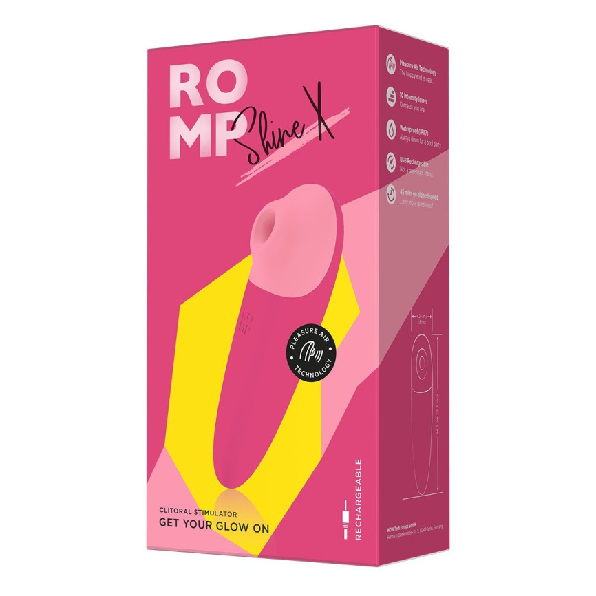 Вакуумний кліторальний стимулятор Romp Shine X, 10 рівнів інтенсивності фото 9