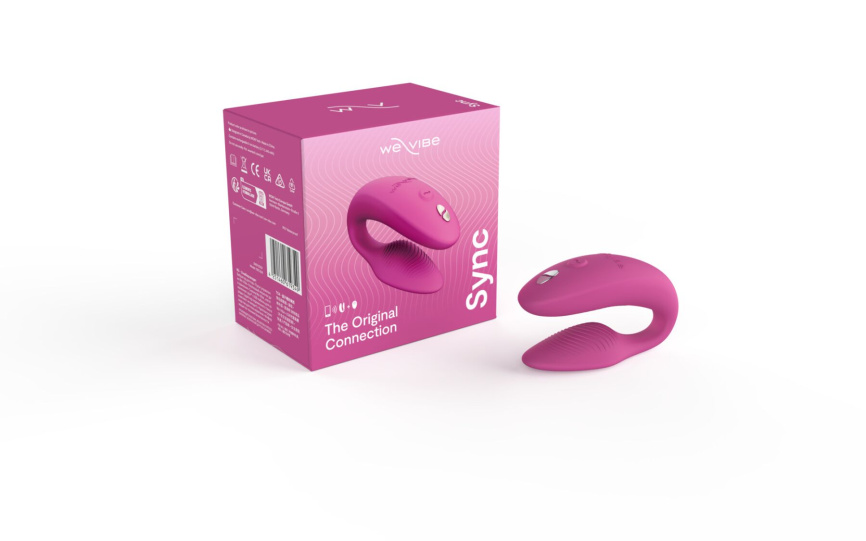 Смарт-вібратор для пар We-Vibe Sync 2 Rose, 10 віброрежимів, пульт ДК фото 8