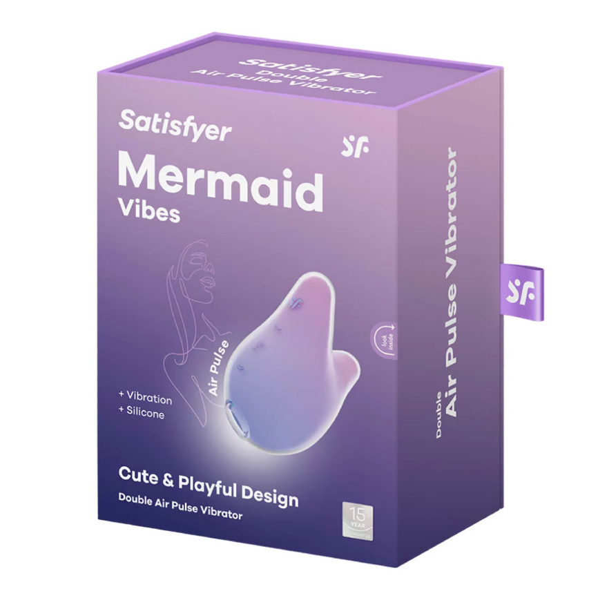 Вакуумний кліторальний стимулятор з вібрацією Satisfyer Mermaid Vibes Violet/Pink, 2 мотори фото 5