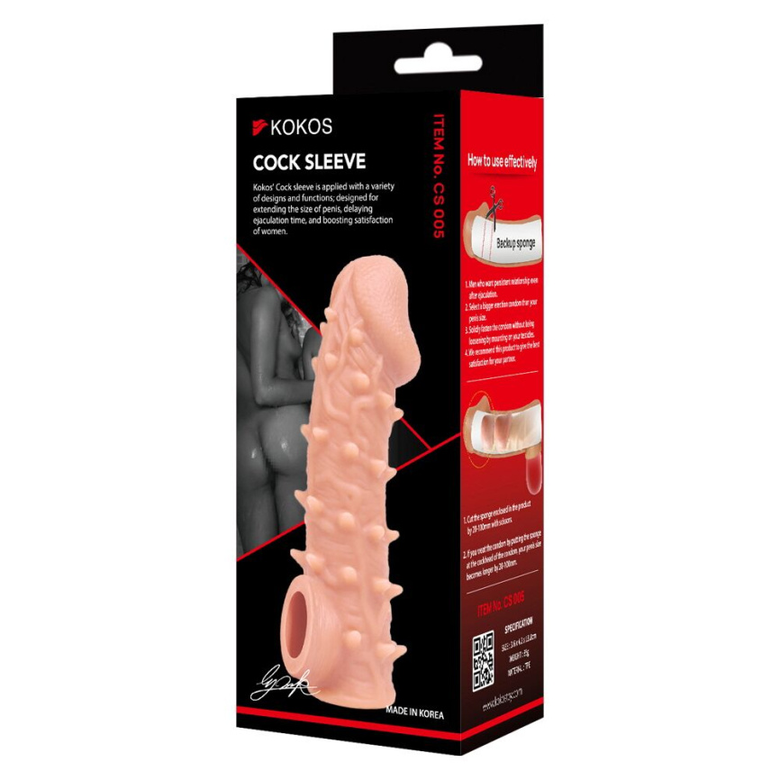 Насадка на член Kokos Cock Sleeve CS 005 L фото 2