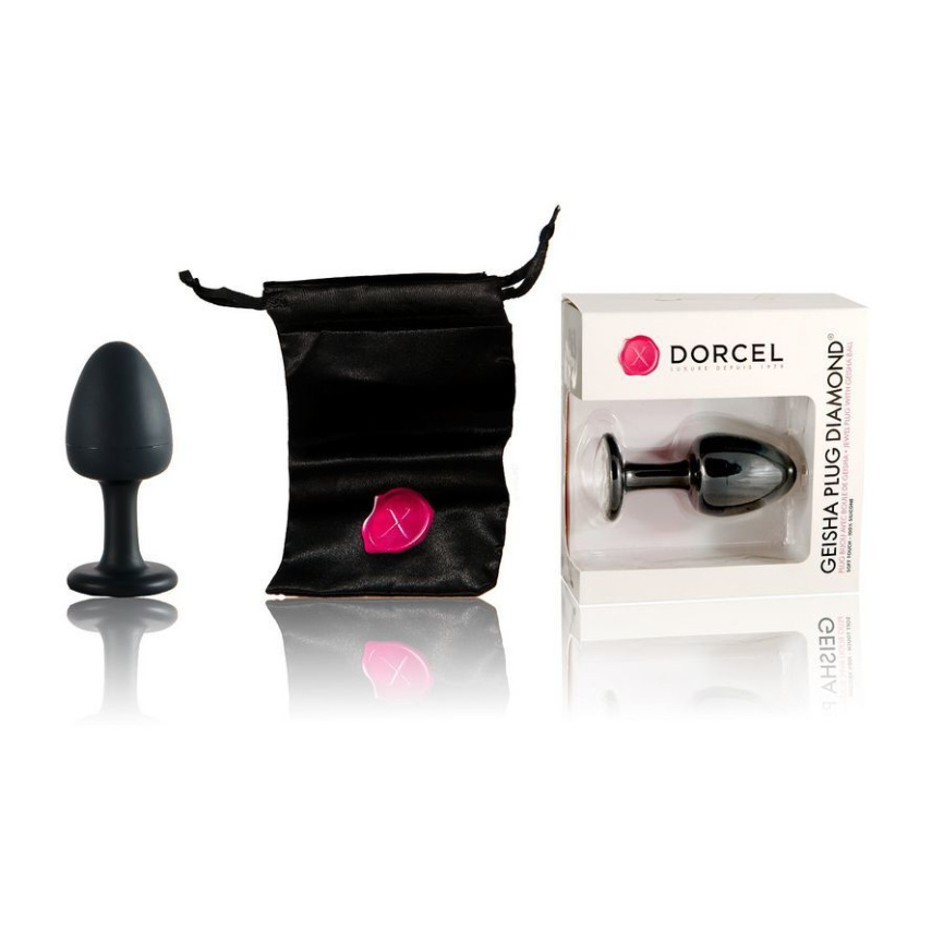 Анальна пробка Dorcel Geisha Plug Diamond M з кулькою всередині, створює вібрації, макс. діам. 3,2см фото 3
