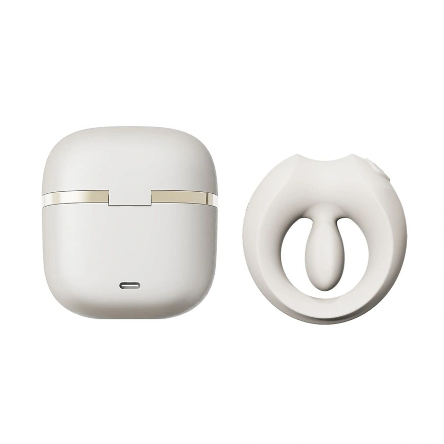 Эрекционное смарт-виброкольцо Zalo Apis Ivory White, до 4 часов работы, зарядный кейс фото 34