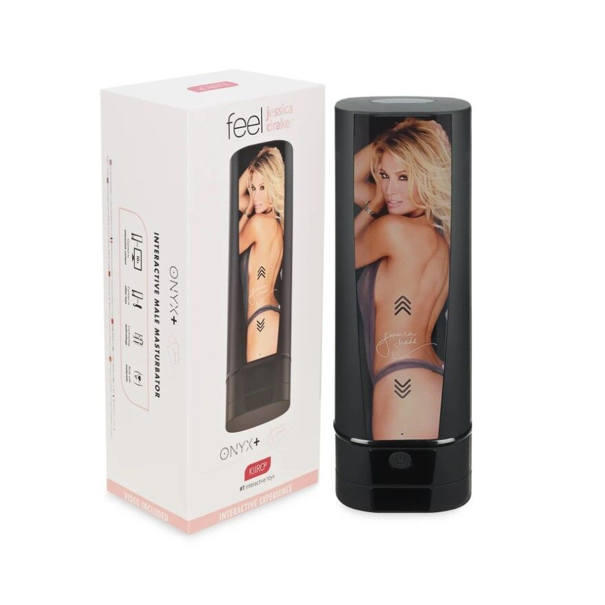 Мастурбатор Kiiroo Onyx + Jessica Drake, 10 стискних кілець, не треба рухати, теледільдоніка фото 1