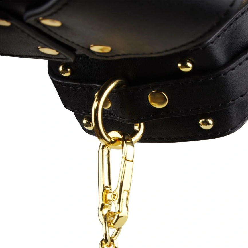 Маска-сбруя для минета с поводком LOCKINK SEVANDA Blowjob Head Muzzle with Leash, черная фото 6