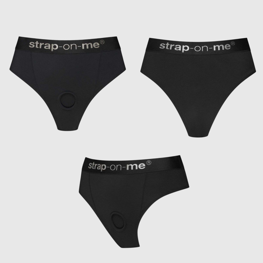 Трусики з фіксацією дилдо Strap-On-Me Harness Lingerie Idole - XL - Black фото 2