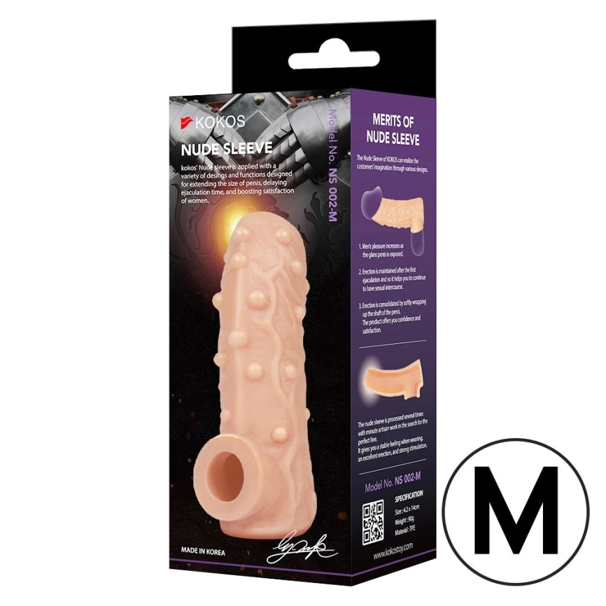 Насадка на член Kokos Nude Sleeve NS 002 M фото 3