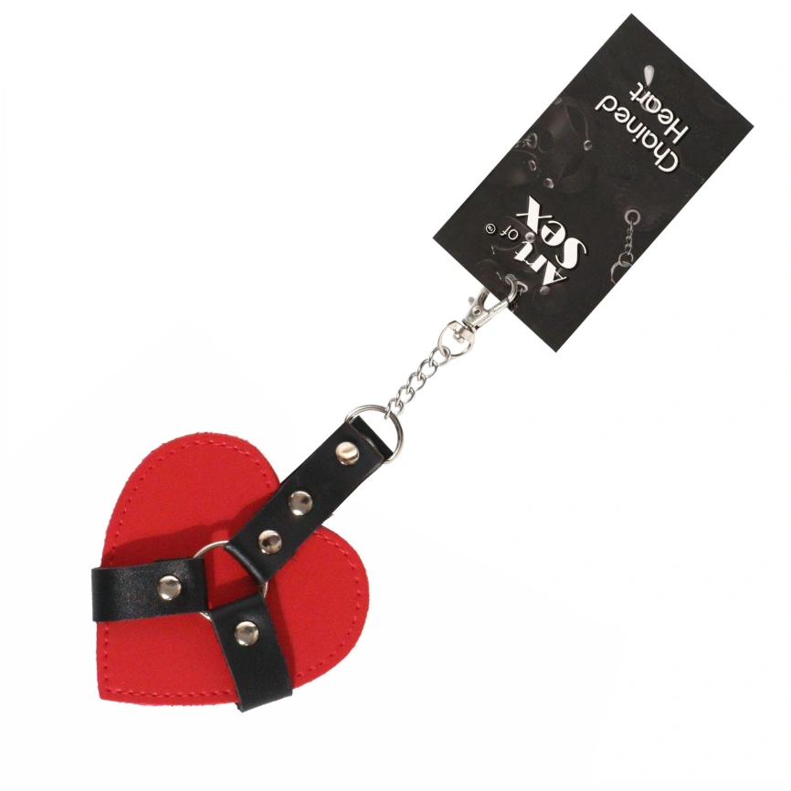Брелок на карабине для ключей Art of Sex Chained Heart, Красный фото 1