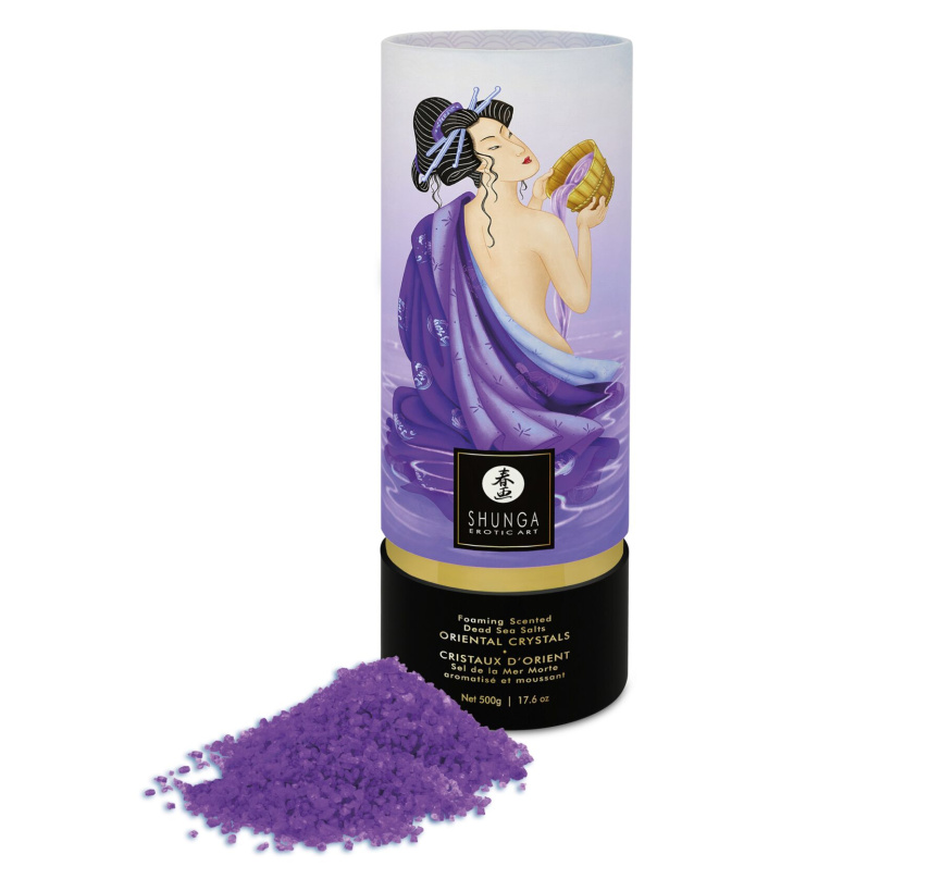 Пінлива сіль для ванни Shunga Dead Sea salt Oriental Crystals — Exotic Fruits (500 г) фото 2