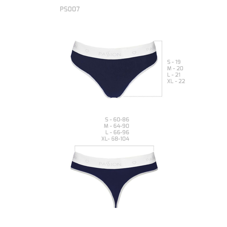 Спортивні трусики-стрінги Passion PS007 PANTIES XL, navy blue фото 6