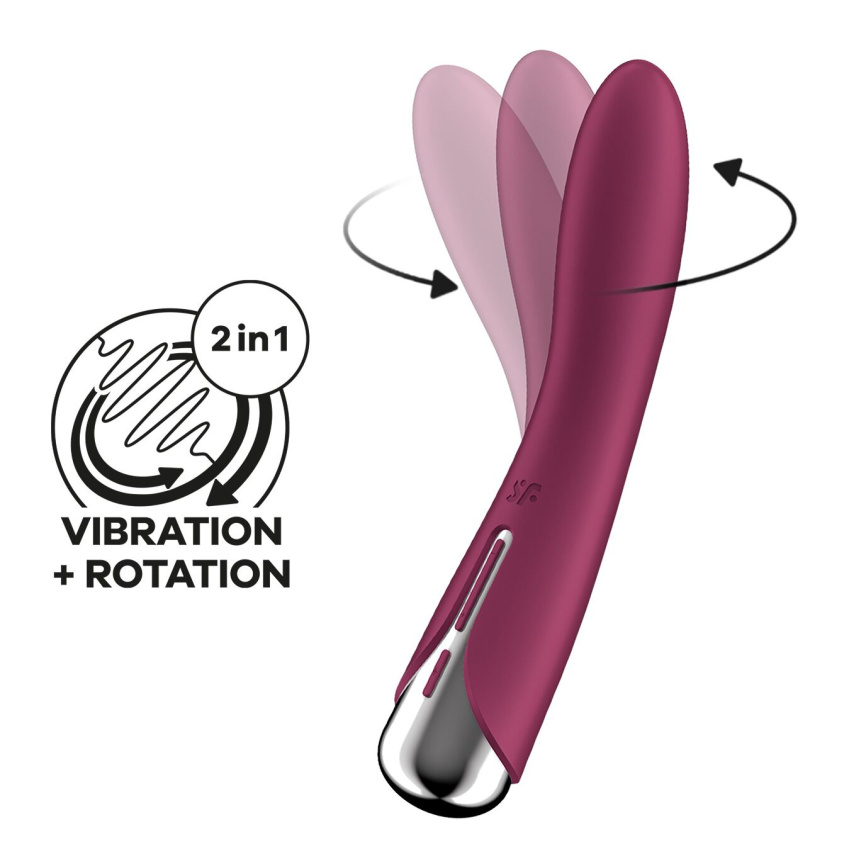 Вібратор точки G з обертанням Satisfyer Spinning Vibe 1 Red, 2 мотори фото 1