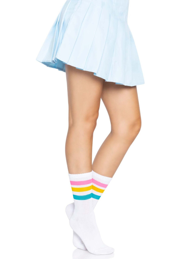 Шкарпетки жіночі в смужку Leg Avenue Pride crew socks Pansexual, 37–43 розмір фото 5