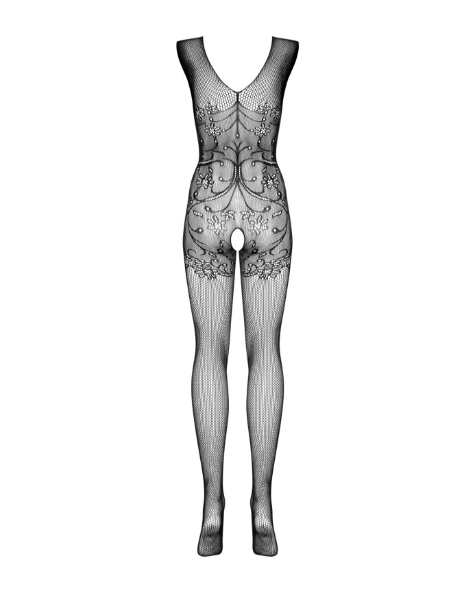 Бодістокінг Obsessive Bodystocking F234 S/M/L, абстрактний малюнок, глибоке декольте фото 6