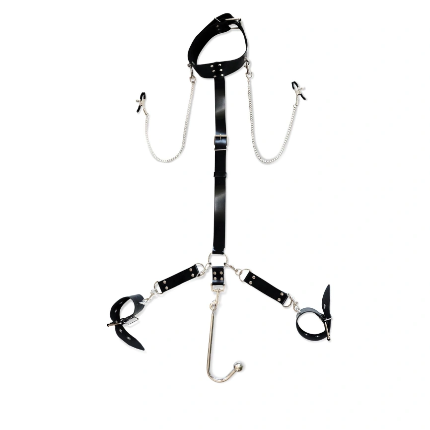 Бондажный набор с металлическим анальным крюком Art of Sex Beatrice Bondage set with anal hook № 1 фото 1