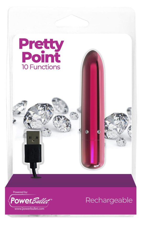 Віброкуля PowerBullet - Pretty Point Rechargeable Bullet Pink фото 5