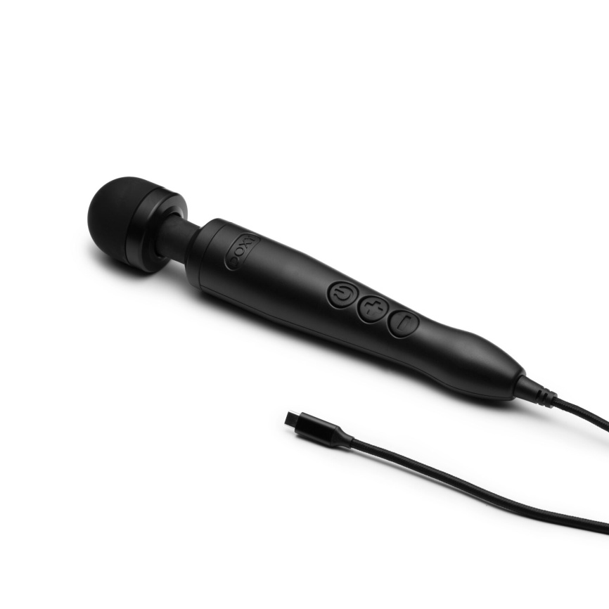 Вібромасажер DOXY3 USB-C Massager MATTE BLACK, кабель USB-C, регульована інтенсивність, компактний фото 1