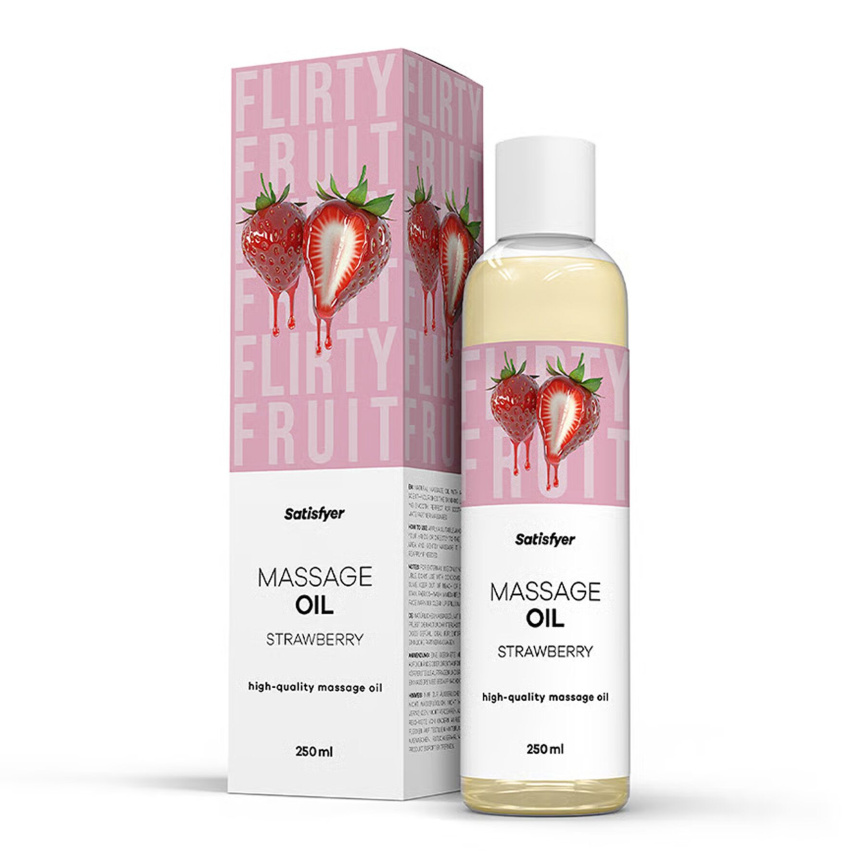 Розпродаж!!! Масажна олія Satisfyer Massage Oil Strawberry 250 мл (термін 30.04.2027) фото 1