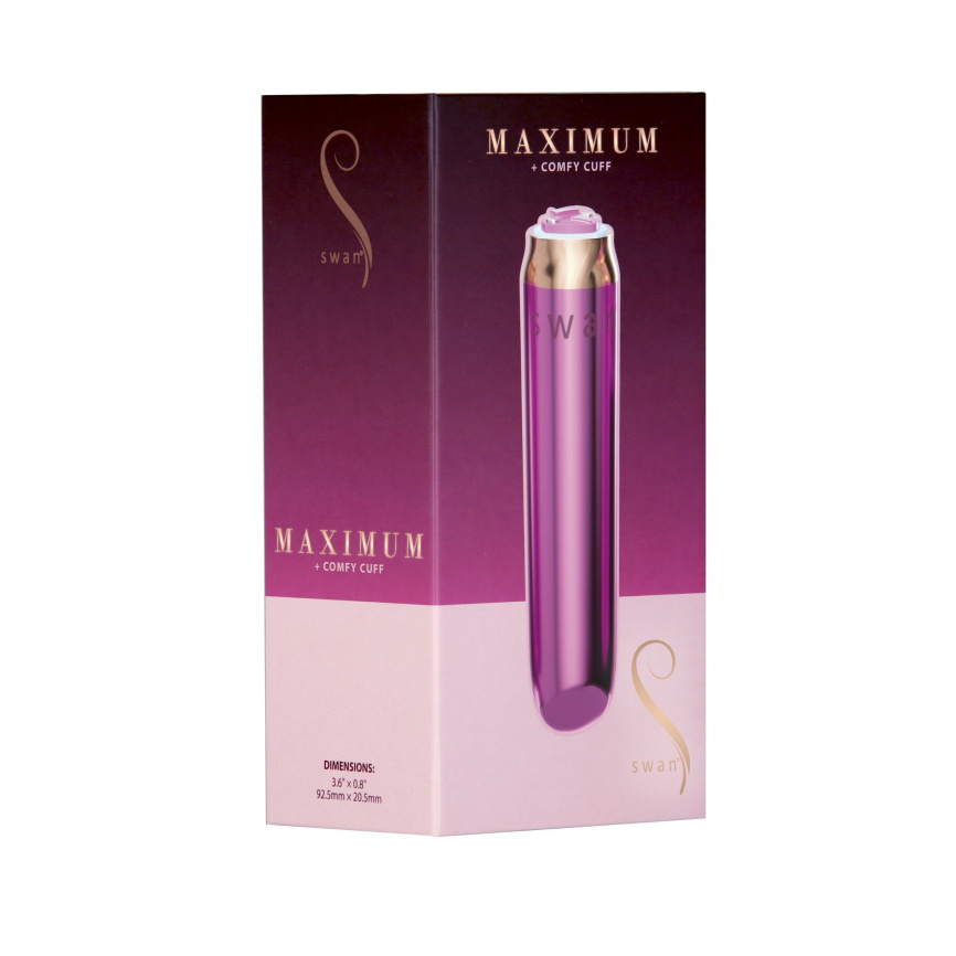 Віброкуля Swan Maximum + Comfy Cuff Pink, суперпотужна, різна інтенсивність, силіконова манжета фото 8