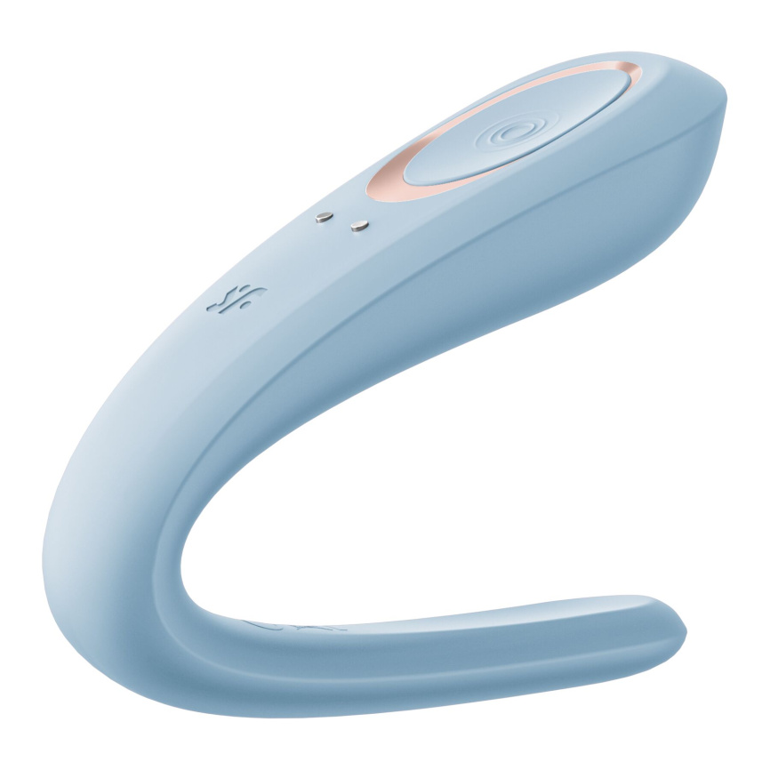 Вібратор для пар Satisfyer Double Classic Light Blue з одним моторчиком фото 2