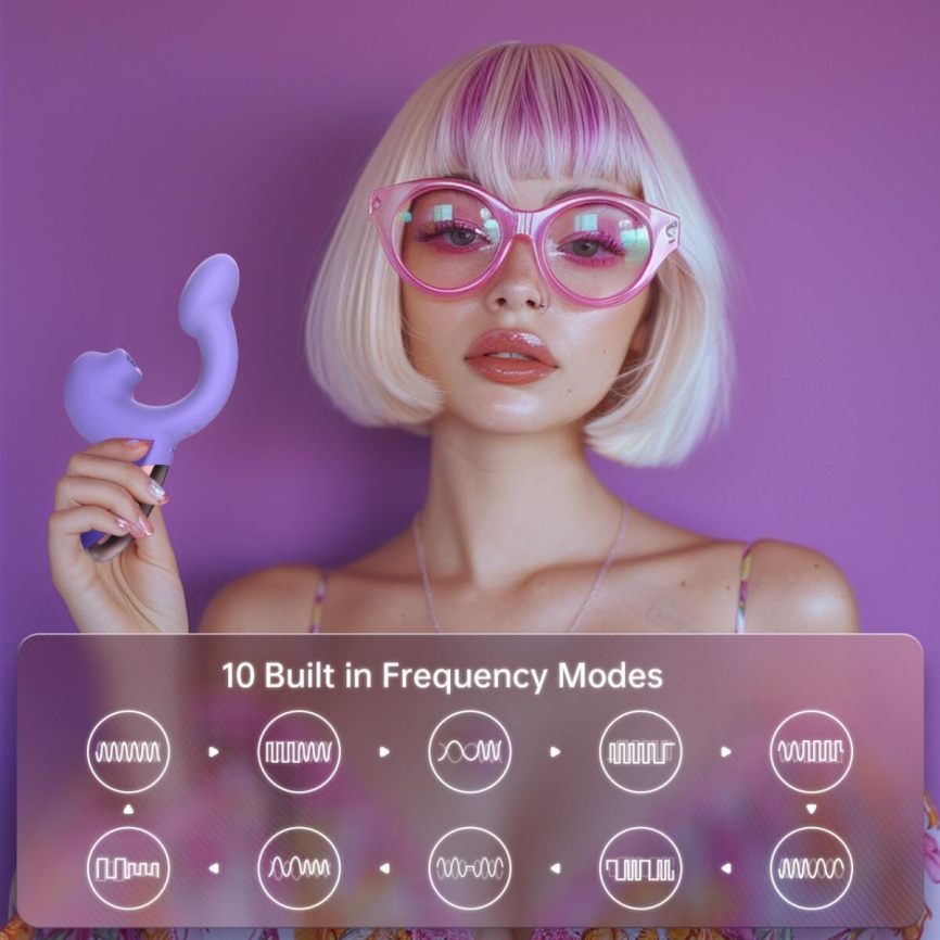 Смарт-вібратор Magic Motion Ponder Purple, подвійна стимуляція, віброяйце+язичок для клітора фото 10