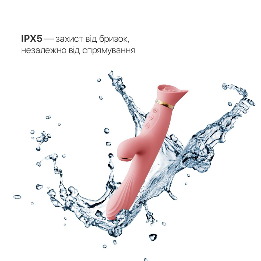 Вібратор з підігрівом та вакуумною стимуляцією клітора Zalo - ROSE Vibrator Strawberry Pink фото 5