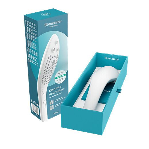 Насадка-стимулятор для душу 2в1 Womanizer Wave White, масажер для інтимних зон фото 6