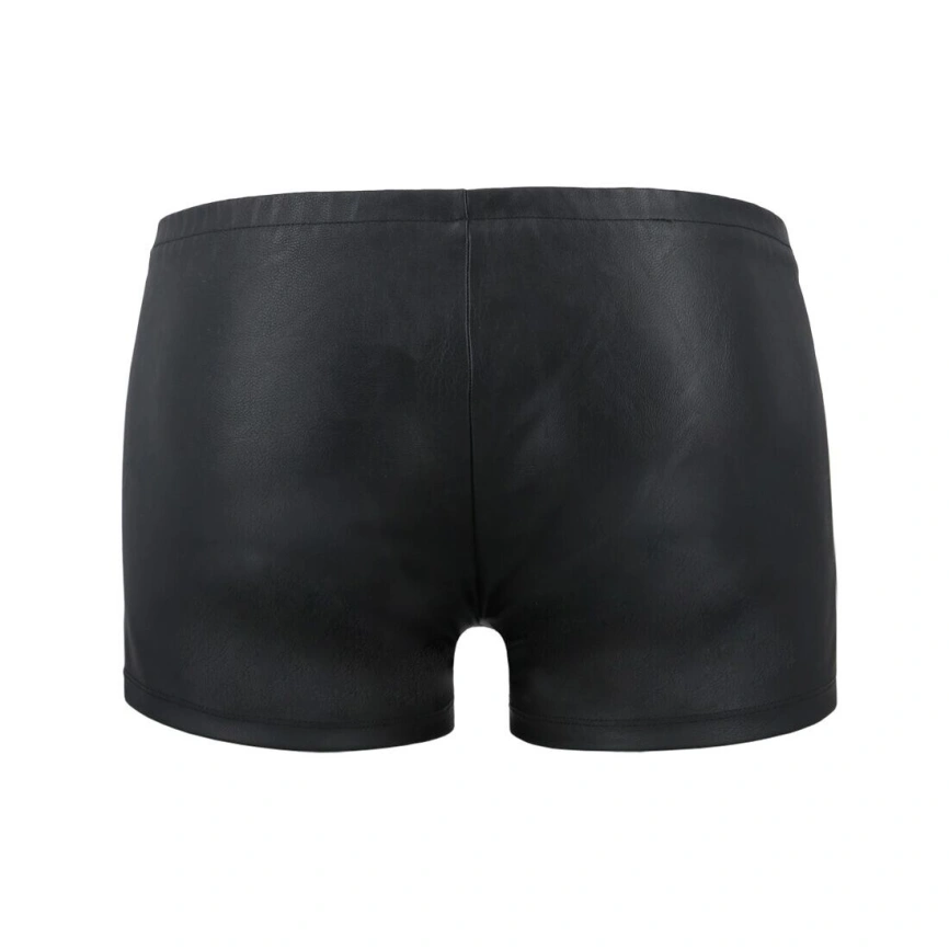 Мужские кожаные боксеры с молниями Passion 049 SHORT MATT L/XL Black фото 12