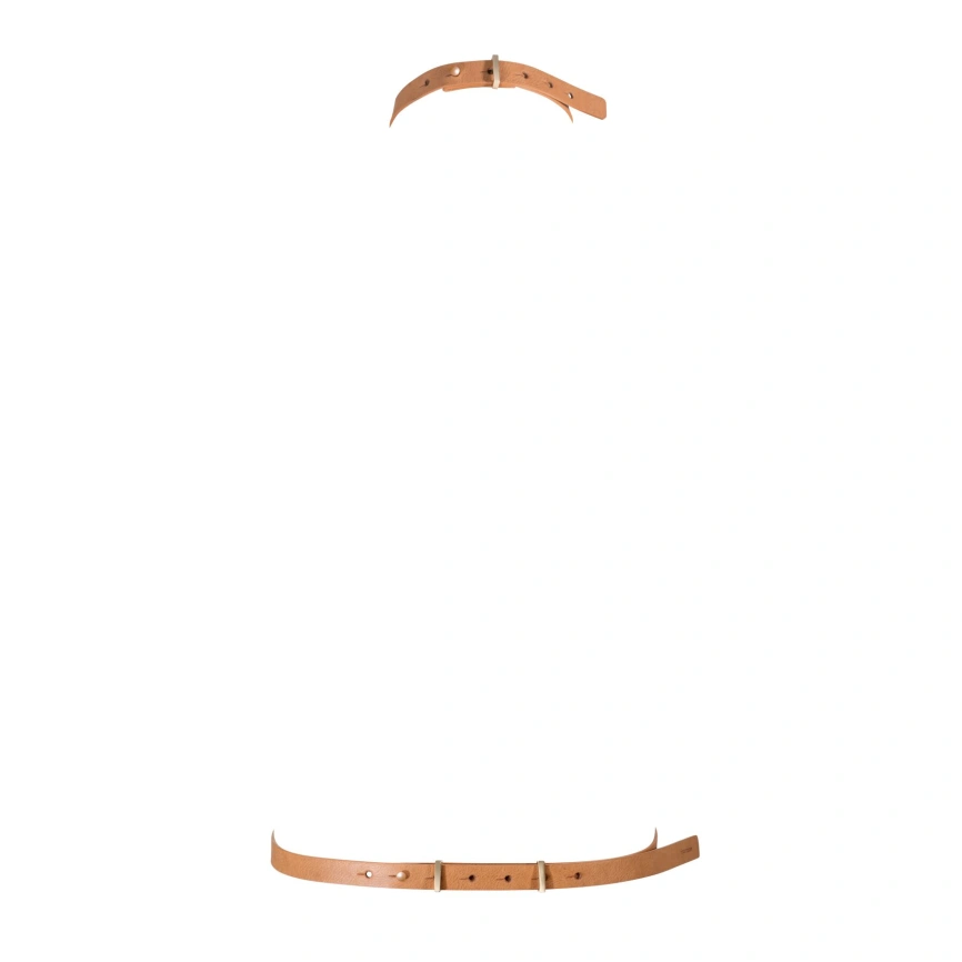 Портупея Bijoux Indiscrets MAZE - I Harness Brown, экокожа, очень стильная фото 2