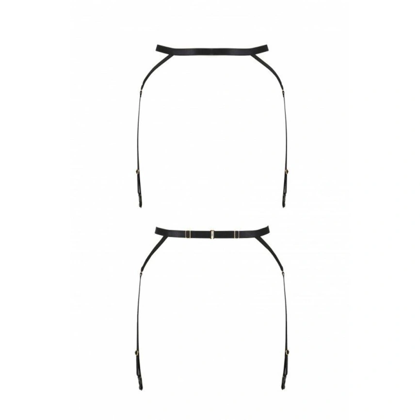 Пояс-стрепы с подвязками для чулок Passion Exclusive MEGGY GARTER BELT L/XL, black фото 10