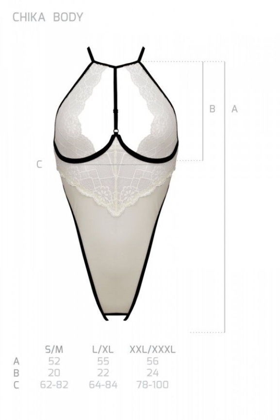 Боді з доступом Passion CHIKA BODY XXL/XXXL, cream фото 5