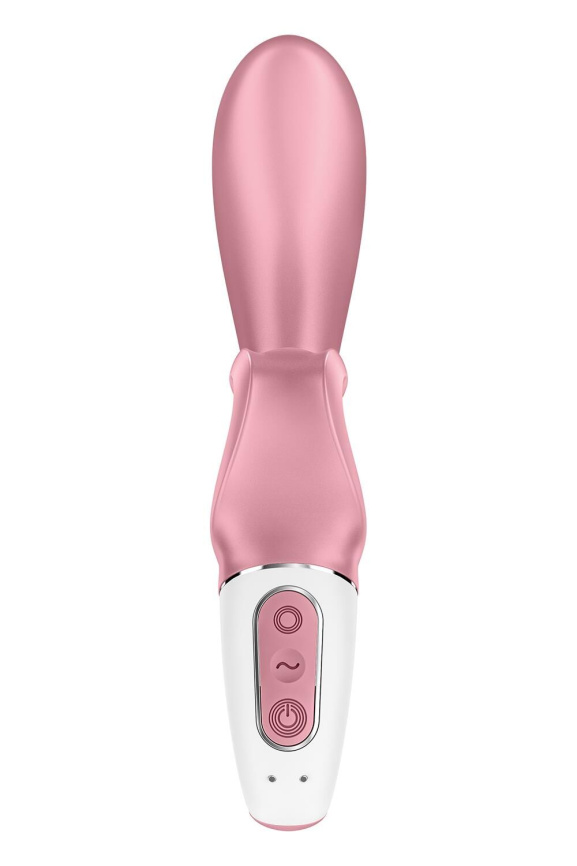 Смарт вібратор-кролик Satisfyer Hug Me Pink, 2 мотори, діаметр 4,2см, широка кліторальна частина фото 4