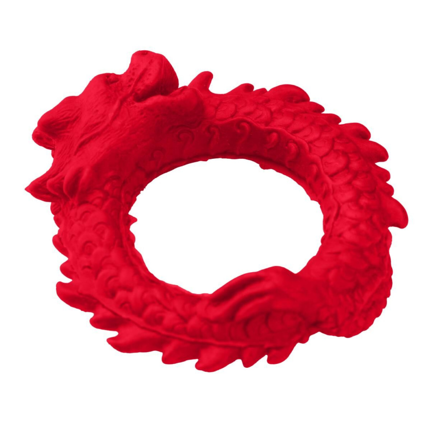 Ерекційне кільце – дракон Creature Cocks Rise of the Dragon Silicone Penis Ring – Red, діаметр 4 см фото 2