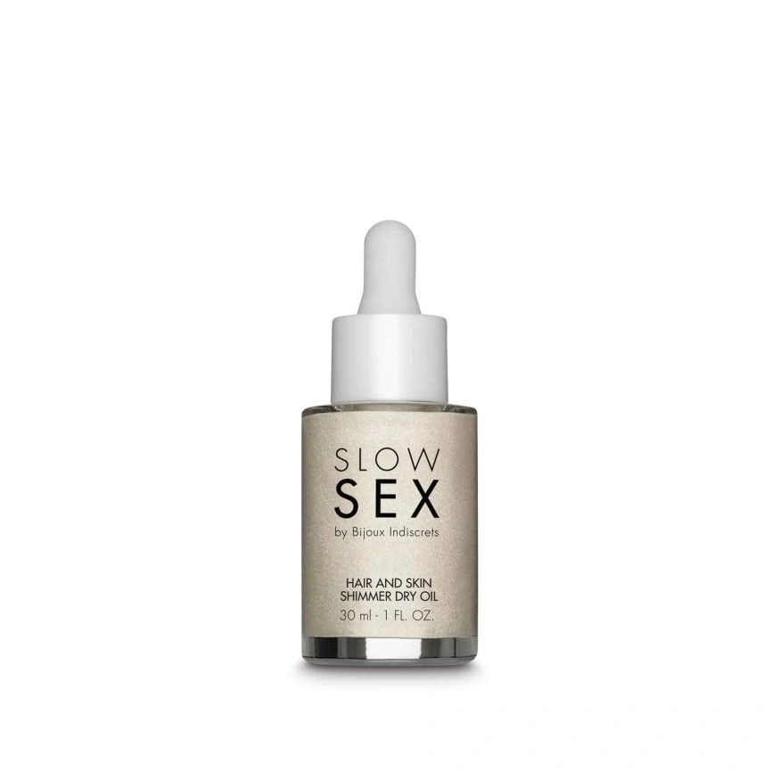 Сухое масло-шиммер для волос и тела Bijoux Indiscrets Slow Sex Hair and skin shimmer dry oil фото 2