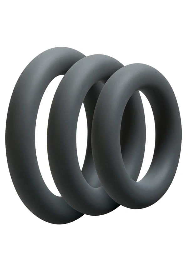 Набор эрекционных колец Doc Johnson OptiMALE 3 C-Ring Set Thick фото 1