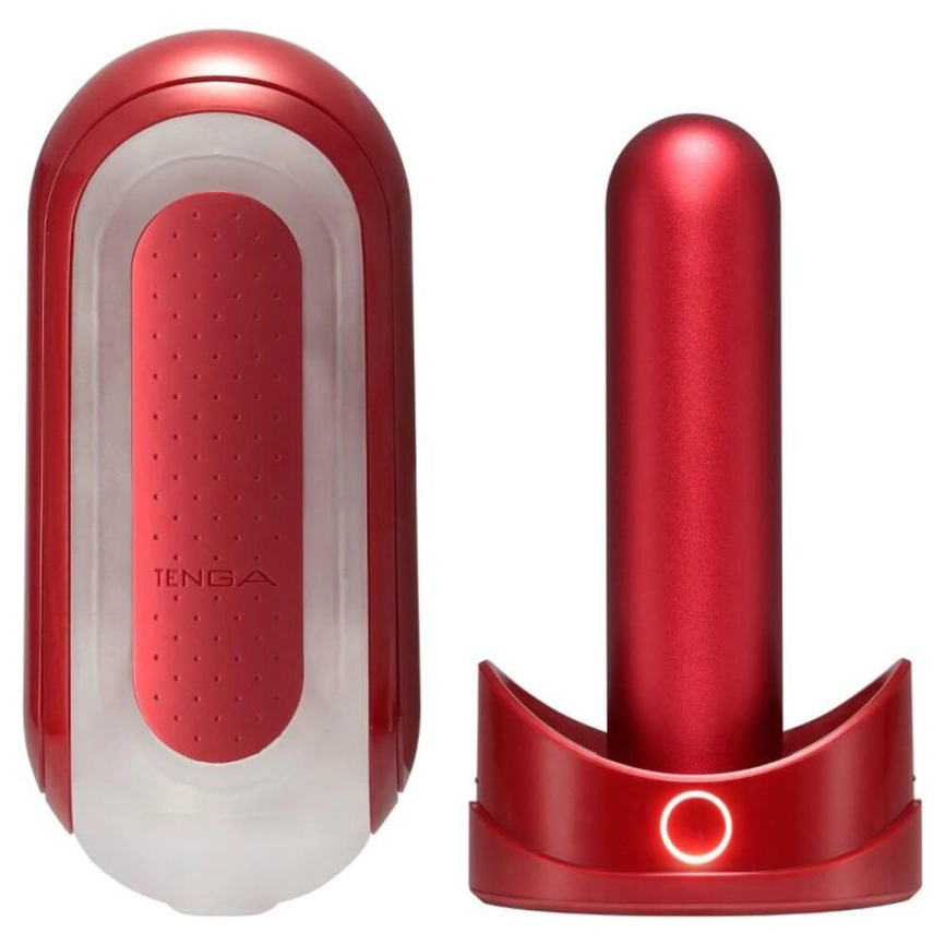 Набор мастурбатора с нагревателем Tenga Flip Zero Red + Flip Warmer фото 2