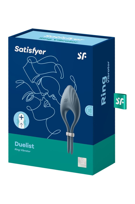 Ерекційне віброкільце-ласо Satisfyer Duelist Dark Blue, 10 режимів, потужний мотор фото 6
