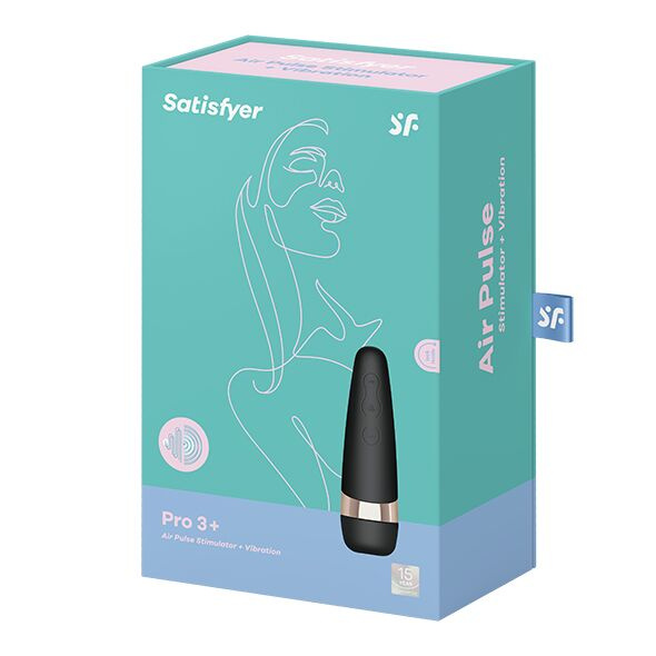 Вакуумний кліторальний стимулятор Satisfyer Pro 3 Vibration з вібрацією та дуже м’яким кінчиком фото 3