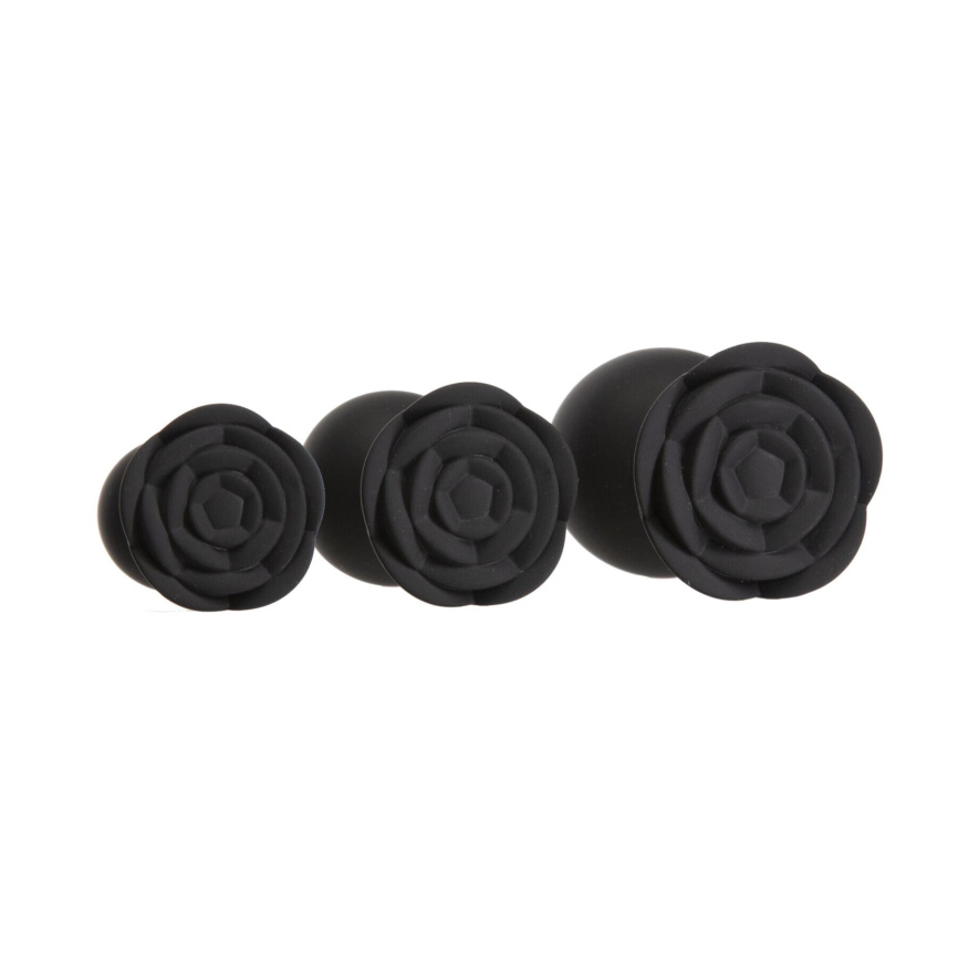 Набір силіконових анальних пробок BMS Roses Til’ Dawn Silicone Anal Plug Kit (пошкоджене паковання!!!) фото 3