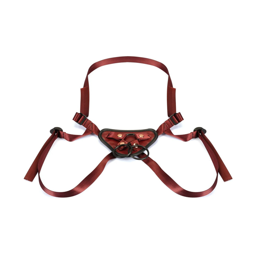 Трусики для страпона Liebe Seele Wine Red Strap-on Harness фото 1