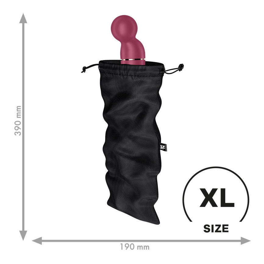 Мішечок для секс-іграшок Satisfyer Treasure Bag XL, чорний, на шнурку фото 1