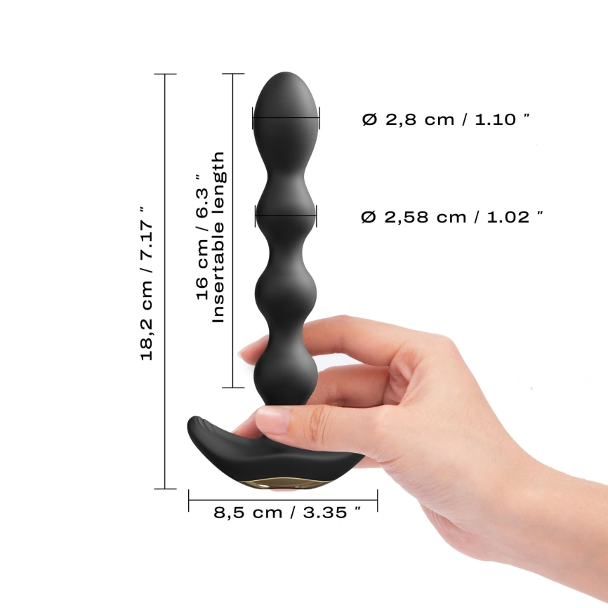 Анальный вибратор-бусы Dorcel FLEXI BALLS, гибкий ствол, пульт ДУ фото 5