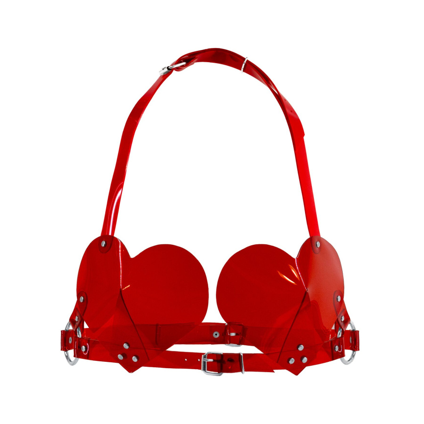 Ліф Серце Feral Feelings - Hearts Bra Red Trasparent фото 1